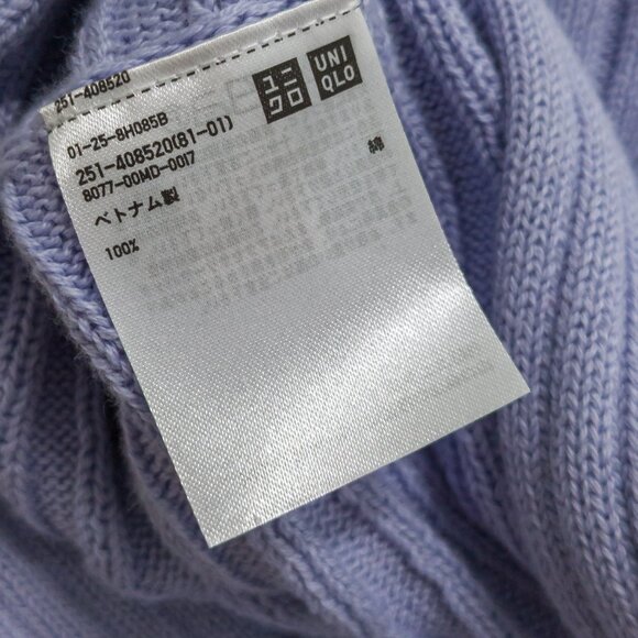 Uniqlo 3D Cotton Boat Neck Sweater – Lavender, Size M (fits S), Excellent Cond't - Picture 5 of 11